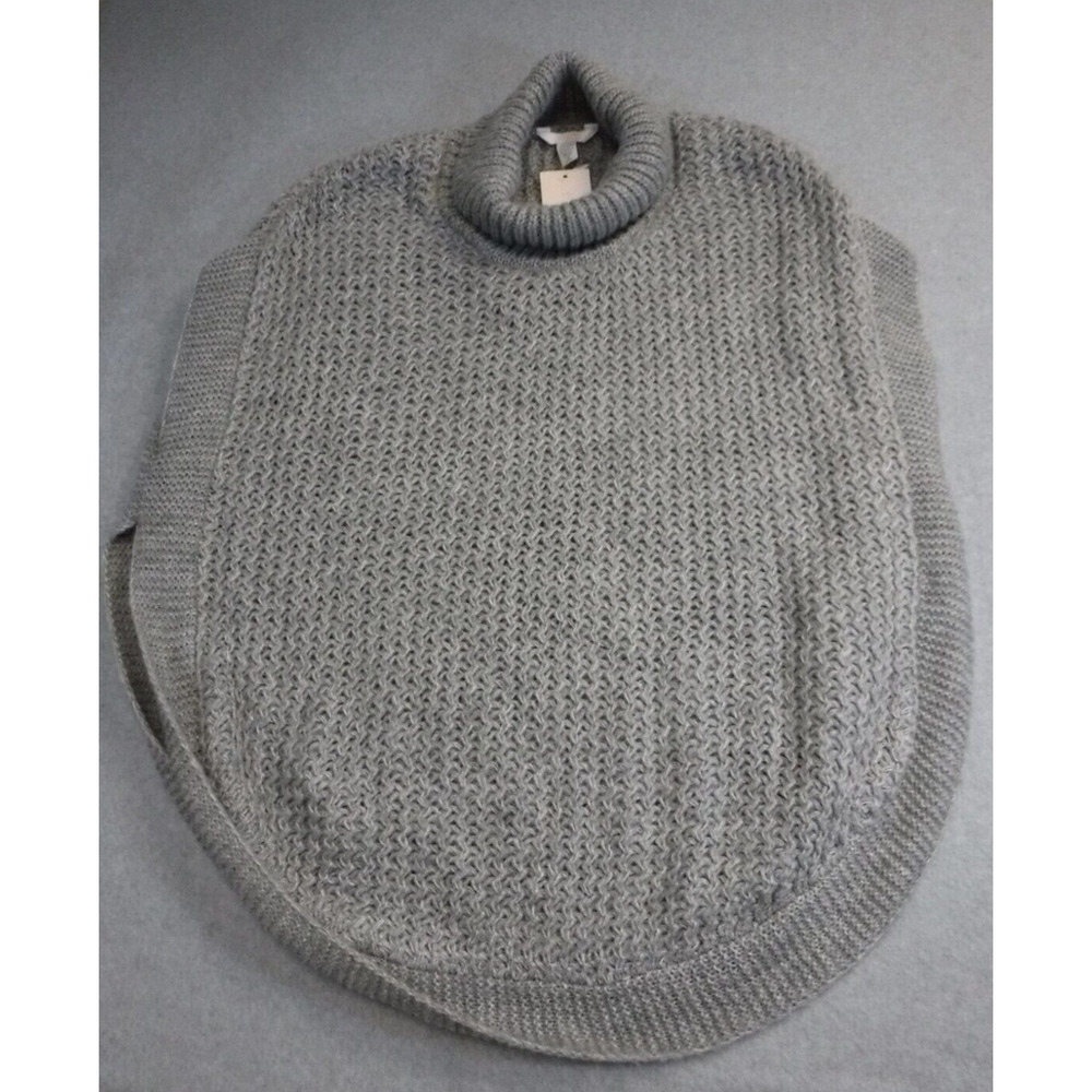 Lauren Conrad One Size Grey & White Open Knit Pullover Poncho